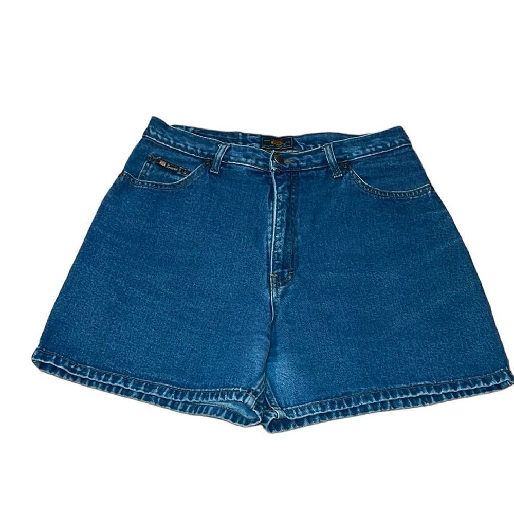 Vintage Route 66 High Waisted Cotton Jean Shorts, 15/16